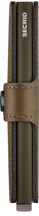 Side view image of miniwallet-matte-satin-bronze wallet