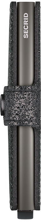 Side view image of miniwallet-stars-black wallet