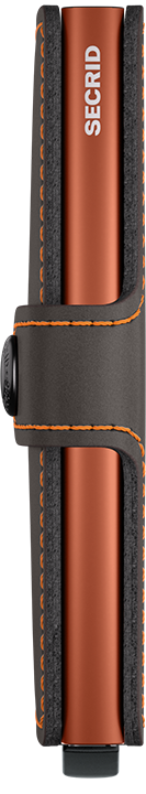 Secrid miniwallet matte truffle orange side