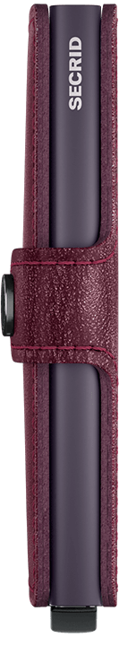 Side view image of miniwallet-original-cranberry wallet