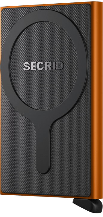 Front view image of cardprotector-for-magsafe-orange wallet