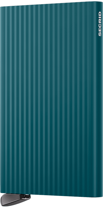 Cardprotector fluted teal front