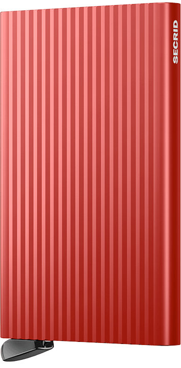 Card protector fluted for magsafe red