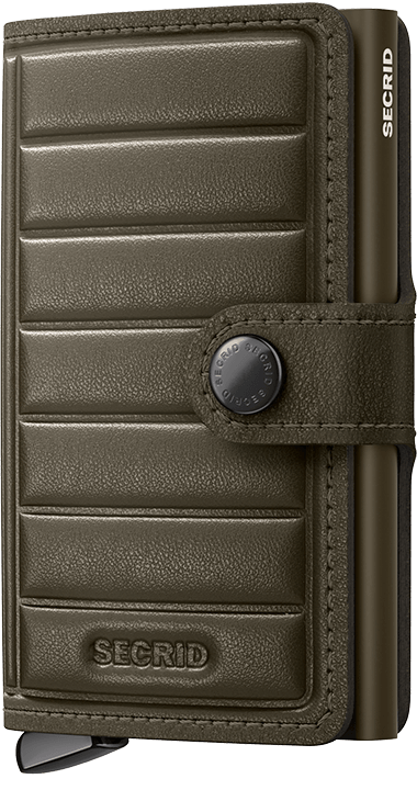 Premium Miniwallet Embossed Lines Cedar front 