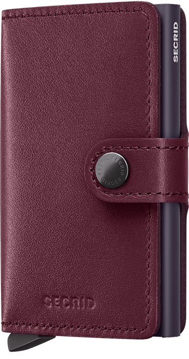 Front view image of miniwallet-original-cranberry wallet