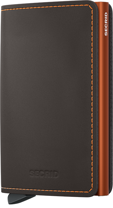 Secrid slimwallet matte truffle orange front