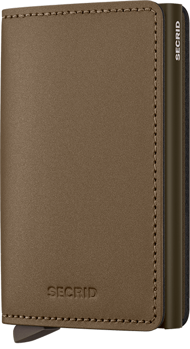 Front view image of slimwallet-matte-satin-bronze wallet