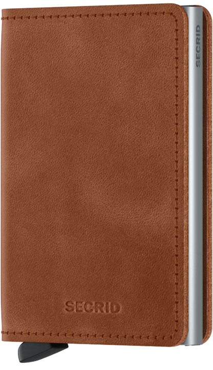 secrid slimwallet vintage cognac silver