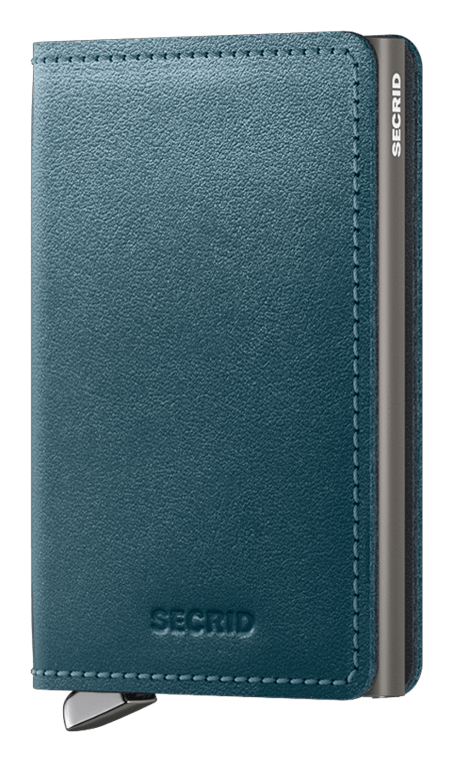 premium slimwallet dusk teal front