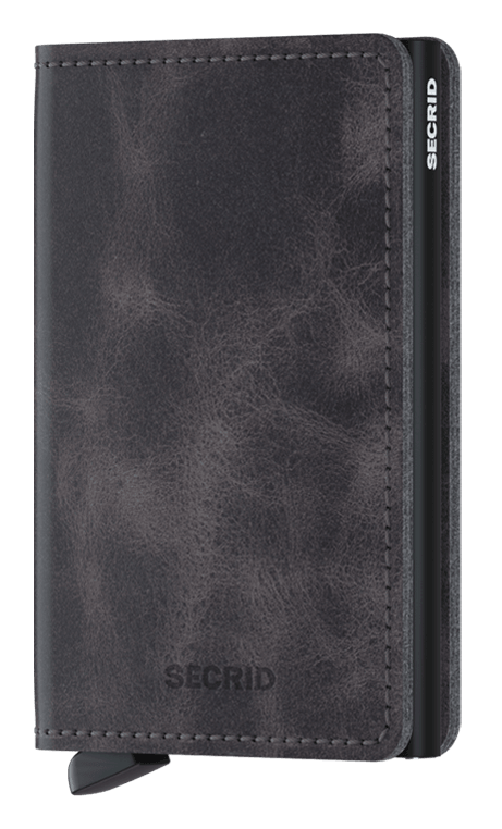 Slimwallet vintage grey-black front