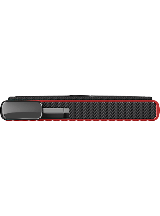Card protector fluted for magsafe red