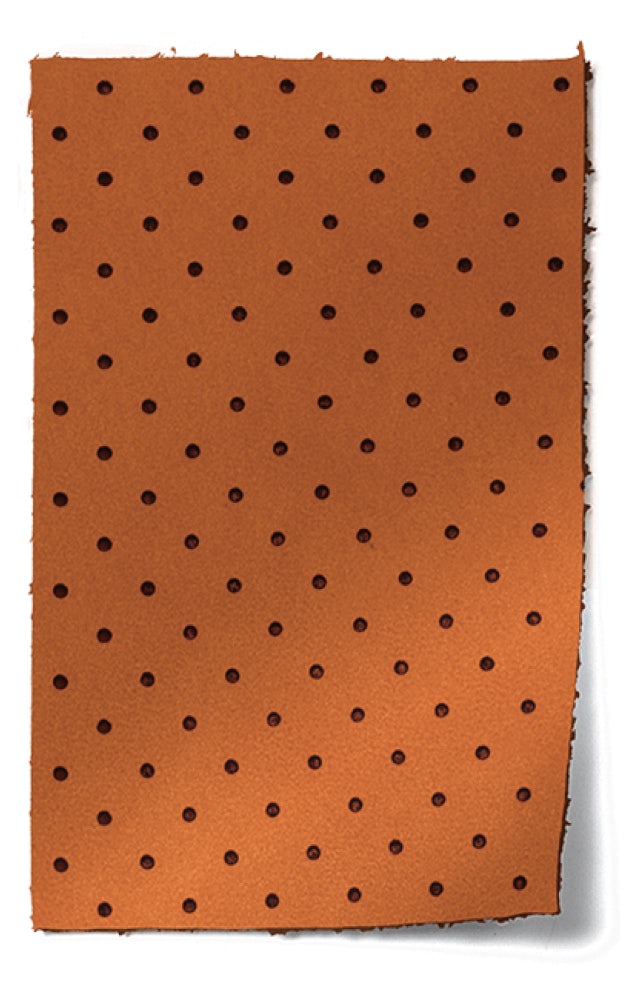 Perforated Leather sample