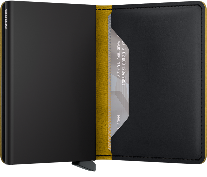 Secrid slimwallet matte black ochre explore