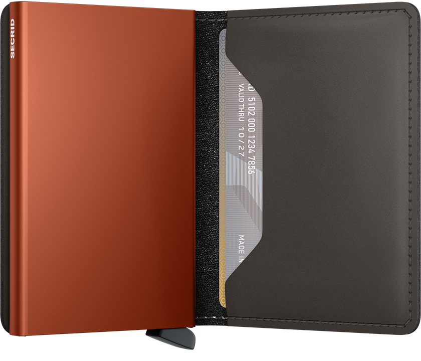 Secrid slimwallet matte truffle orange explore