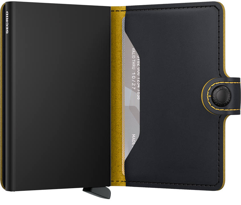 Secrid miniwallet matte black ochre explore