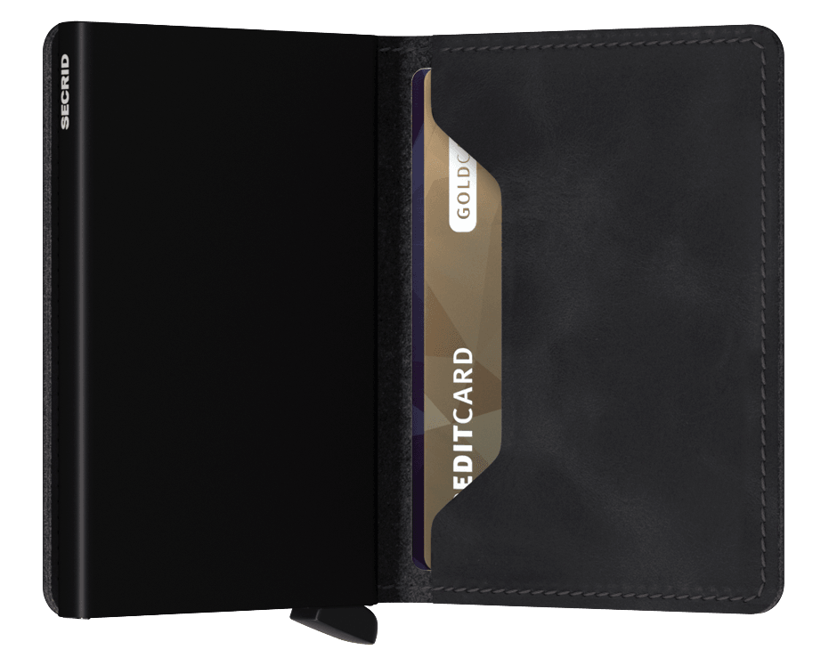 slimwallet vintage black open