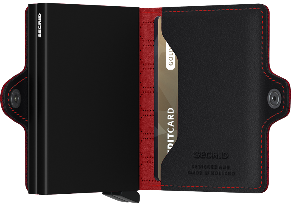 Twinwallet Perforated Black-Red expl