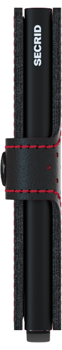 Miniwallet Perforated Black-Red side