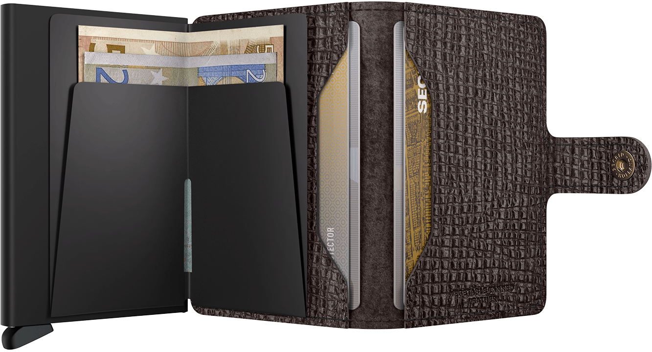Palmellato Miniwallet Brown Open