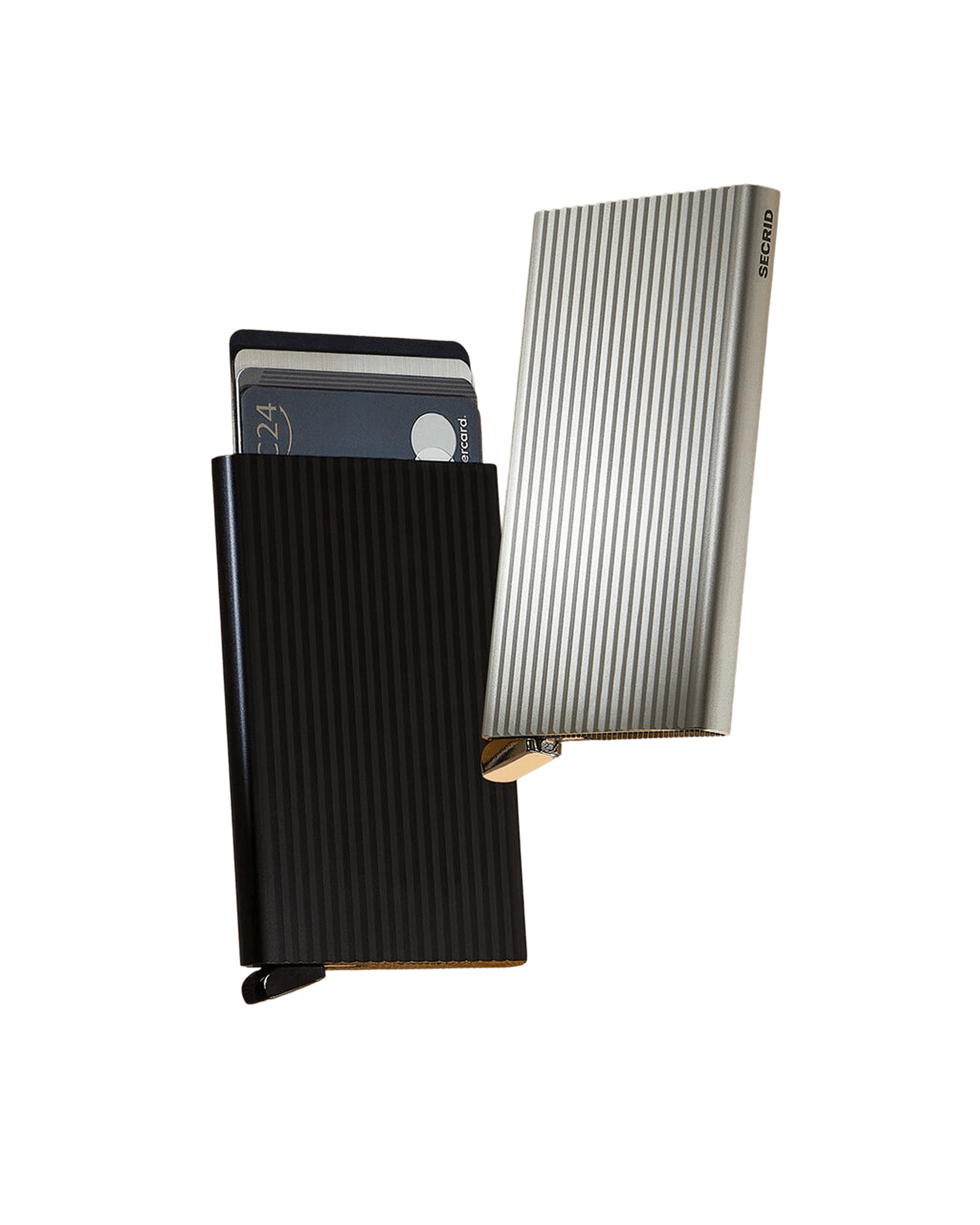 Cardprotector Fluted Black Silver