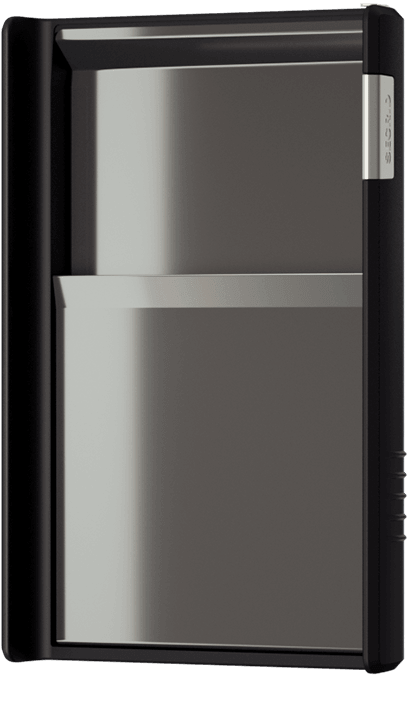 Front view image of additional-slide-black wallet