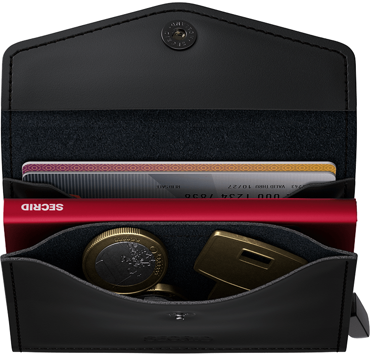 Envelope Matte Black&Red