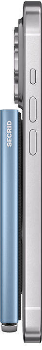 Cardprotector fluted for Magsafe Ice-Blue plus side phone