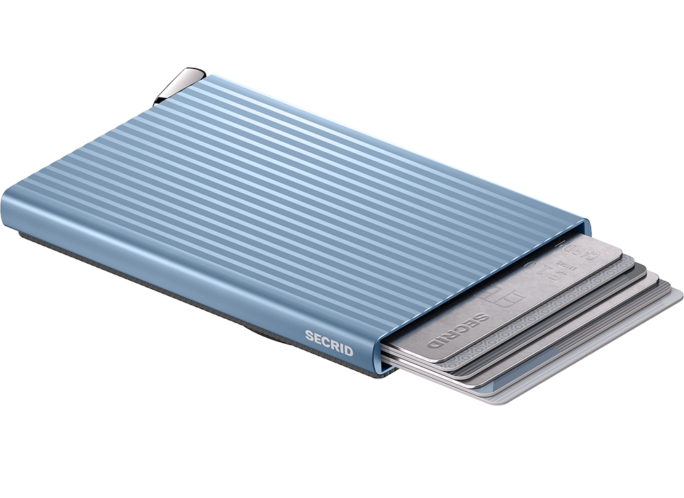 Cardprotector fluted for Magsafe Ice-Blue plus flat
